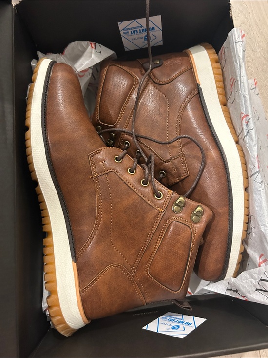 New York & Company Other - New York & Company Men's Brown Lace-Up Work Boots